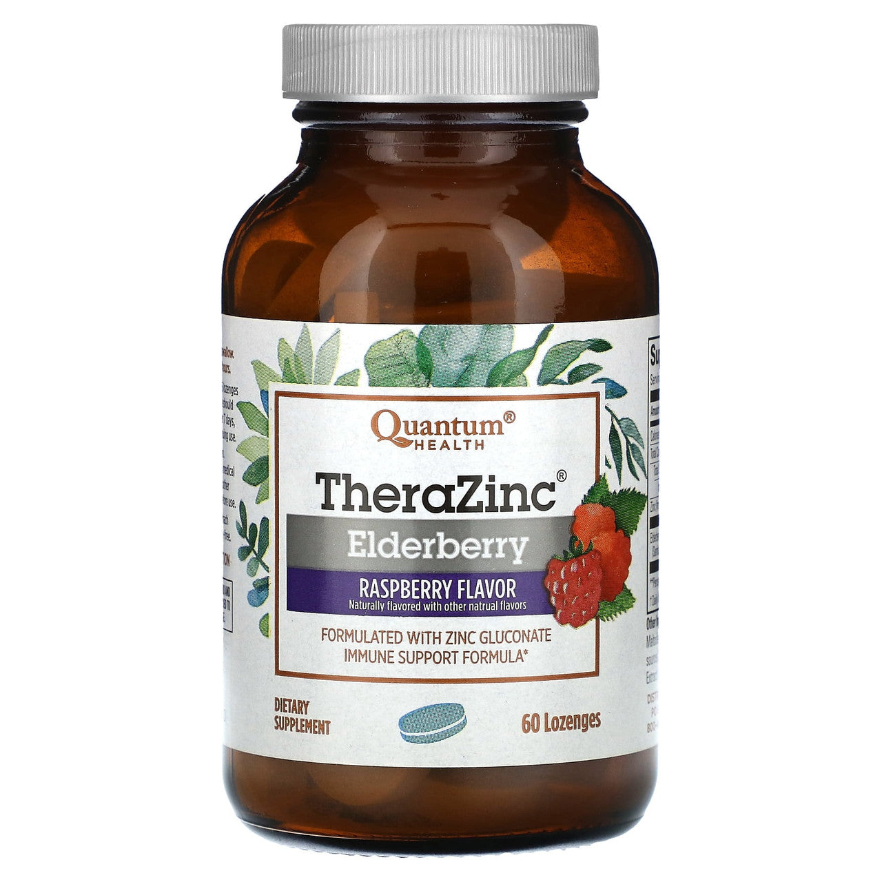 Quantum Health Thera Zinc Lozenges, Elderberry, 60 Ea